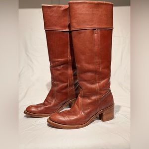 Vintage Frye Foldover Campus Stovepipe Boots, Size 8.5